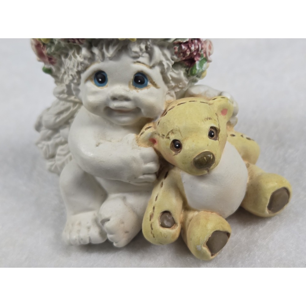Dreamsicles Playmates Little Girl with‎ Teddy Bear Figurine 1.5"
